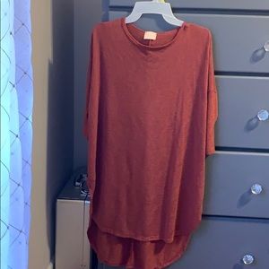 Burnt Orange Long Sleeved simple dress